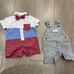 New baby boy set overall jumpsuit romper shirt top